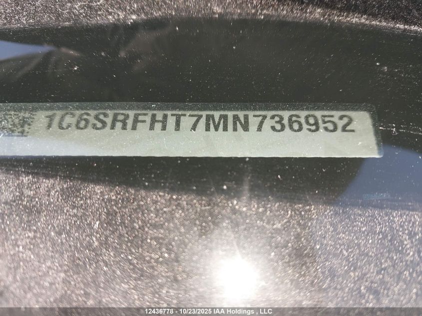 2021 Ram 1500 Limited VIN: 1C6SRFHT7MN736952 Lot: 12436778
