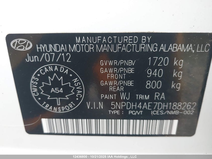 5NPDH4AE7DH188262 2013 HYUNDAI ELANTRA photo no. 9
