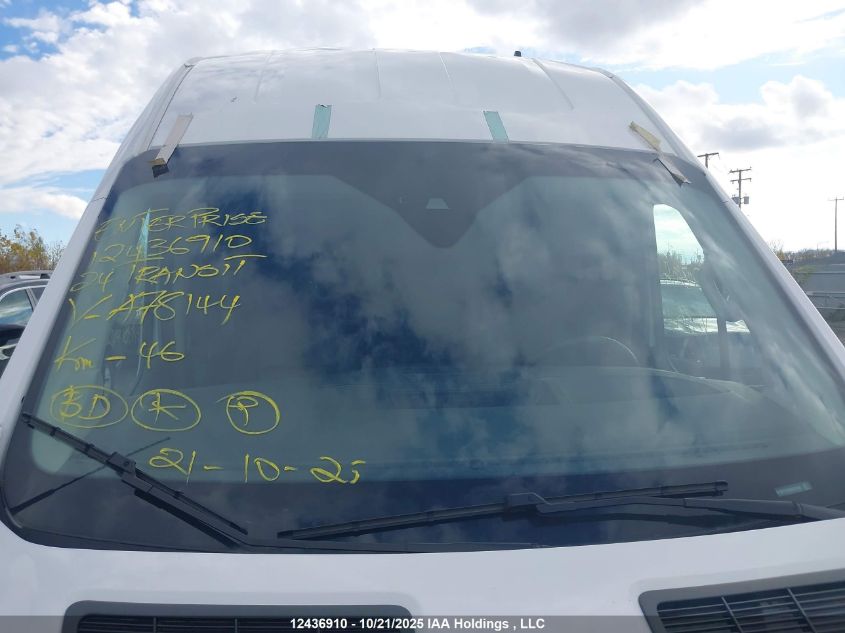 2024 Ford Transit T-250 VIN: 1FTBR1X83RKA78144 Lot: 12436910