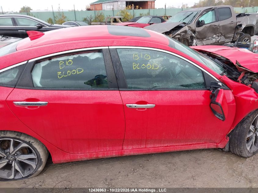 2019 Honda Civic Touring VIN: 2HGFC1F96KH102027 Lot: 12436963