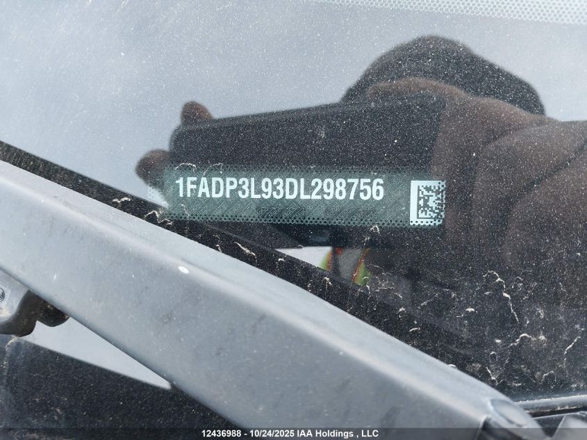 2013 Ford Focus St St VIN: 1FADP3L93DL298756 Lot: 12436988