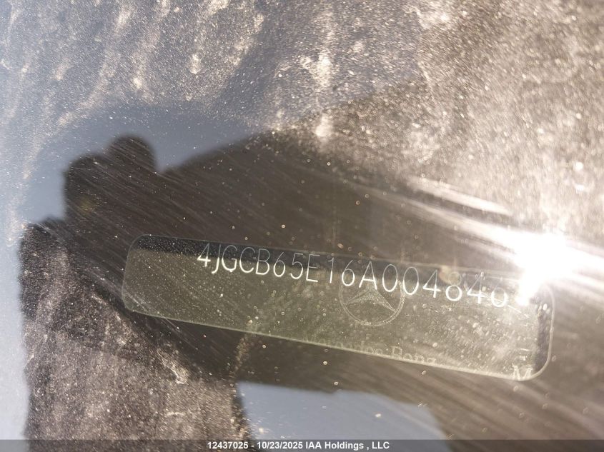 2006 Mercedes-Benz R 350 VIN: 4JGCB65E16A004846 Lot: 12437025