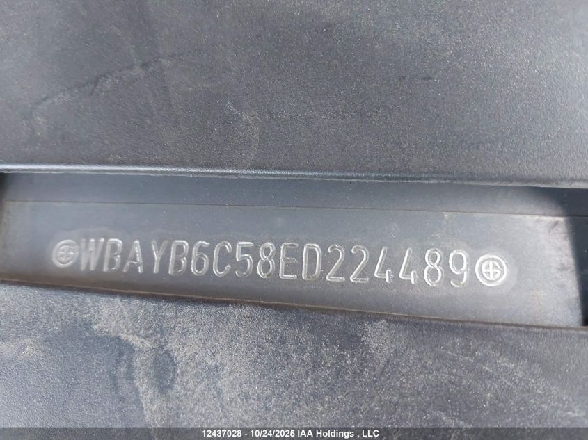 2014 BMW 750 Xi VIN: WBAYB6C58ED224489 Lot: 12437028