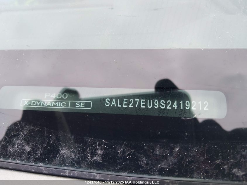 2025 Land Rover Defender 110 P400 X-Dynamic Se VIN: SALE27EU9S2419212 Lot: 12437040