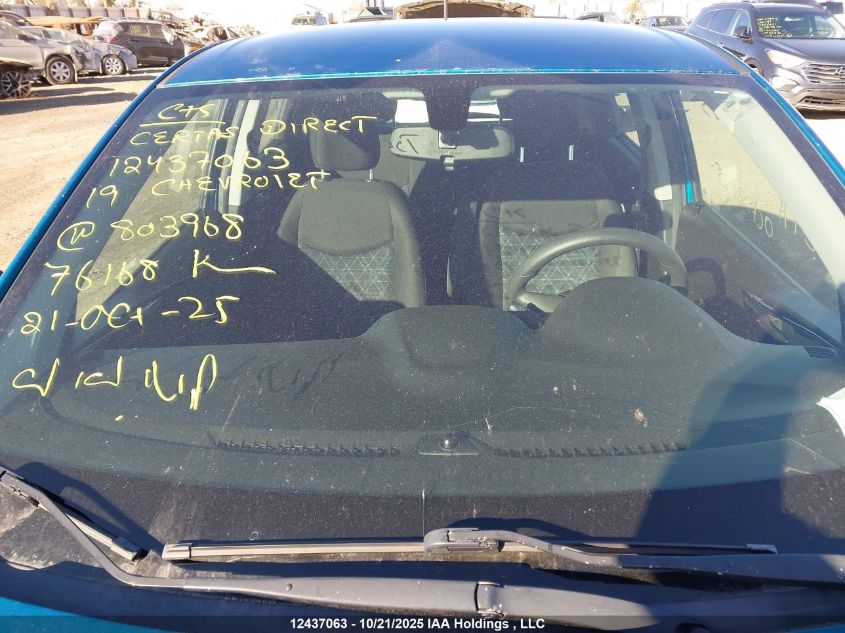 2019 Chevrolet Spark 1Lt VIN: KL8CD6SA1KC803968 Lot: 12437063