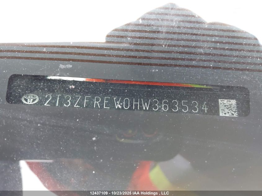 2017 Toyota Rav4 Le VIN: 2T3ZFREV0HW363534 Lot: 12437109