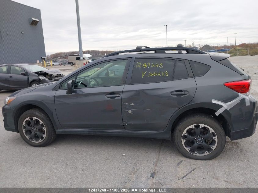 2021 Subaru Crosstrek Premium VIN: JF2GTAPC1M8342688 Lot: 12437248