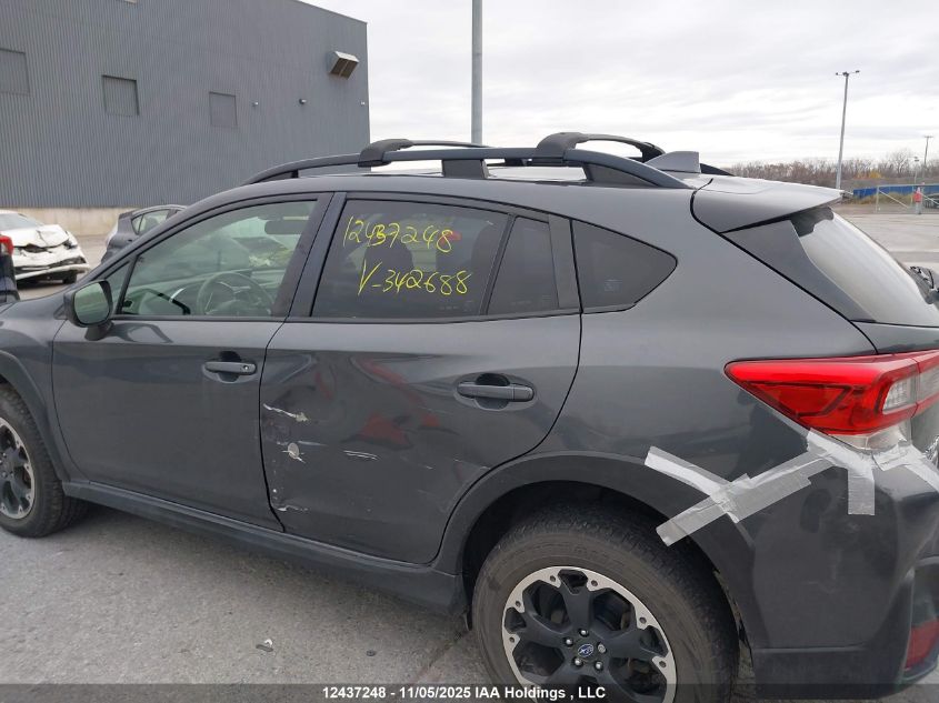 2021 Subaru Crosstrek Premium VIN: JF2GTAPC1M8342688 Lot: 12437248