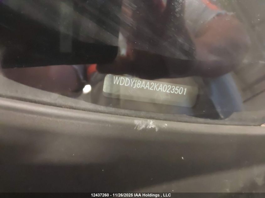 2019 Mercedes-Benz Amg Gt C VIN: WDDYJ8AA2KA023501 Lot: 12437260