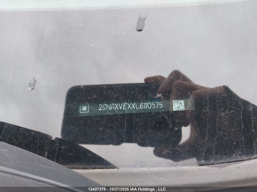 2020 Chevrolet Equinox VIN: 2GNAXVEXXL6110575 Lot: 12437378