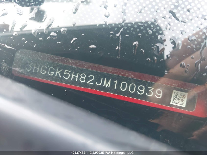 2018 Honda Fit Ex/Exl VIN: 3HGGK5H82JM100939 Lot: 12437462