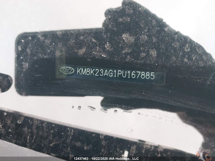 2023 Hyundai Kona Se VIN: KM8K23AG1PU167885 Lot: 12437463