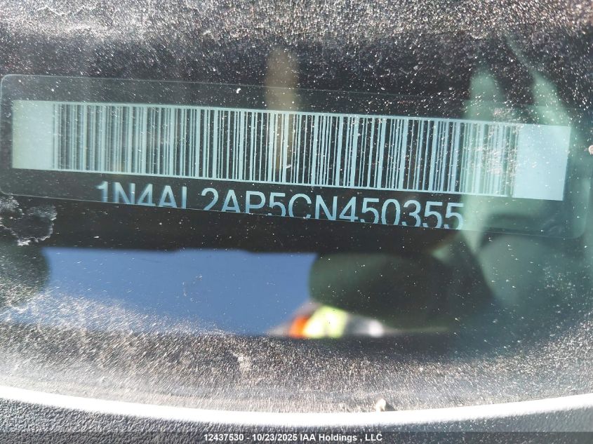 2012 Nissan Altima S VIN: 1N4AL2AP5CN450355 Lot: 12437530