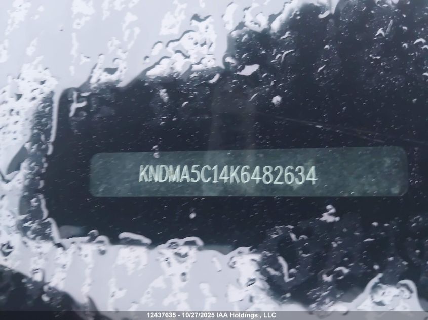 2019 Kia Sedona L VIN: KNDMA5C14K6482634 Lot: 12437635