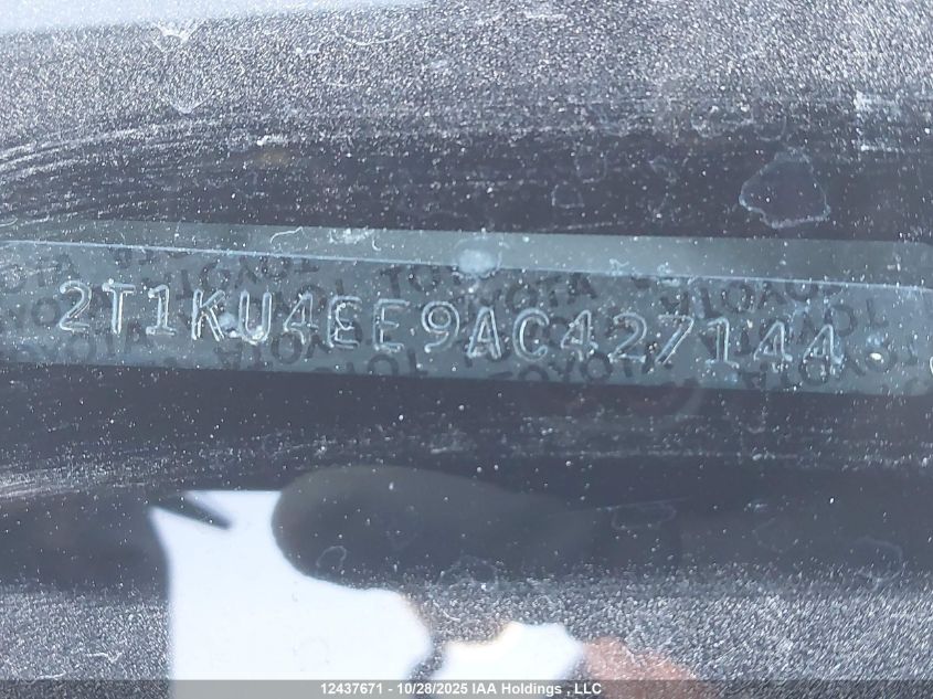 2010 Toyota Matrix Wagon VIN: 2T1KU4EE9AC427144 Lot: 12437671