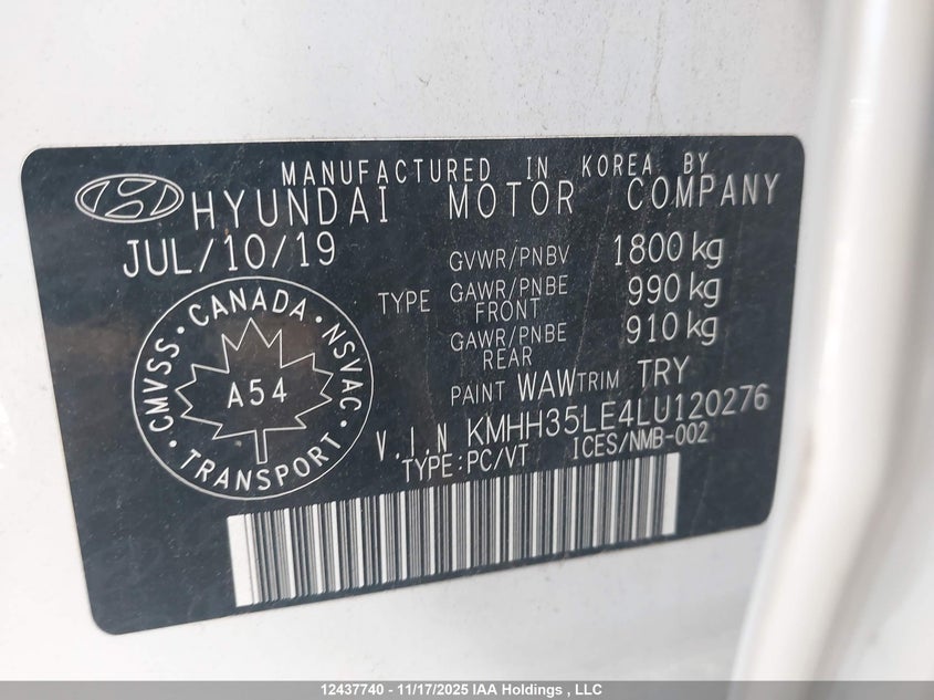 KMHH35LE4LU120276 2020 HYUNDAI ELANTRA photo no. 9