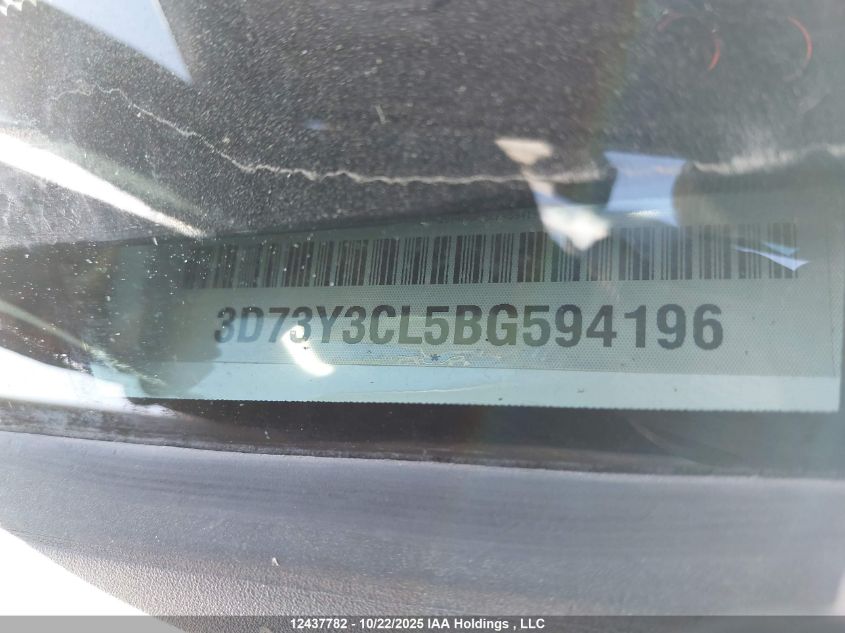2011 Dodge Ram 3500 VIN: 3D73Y3CL5BG594196 Lot: 12437782