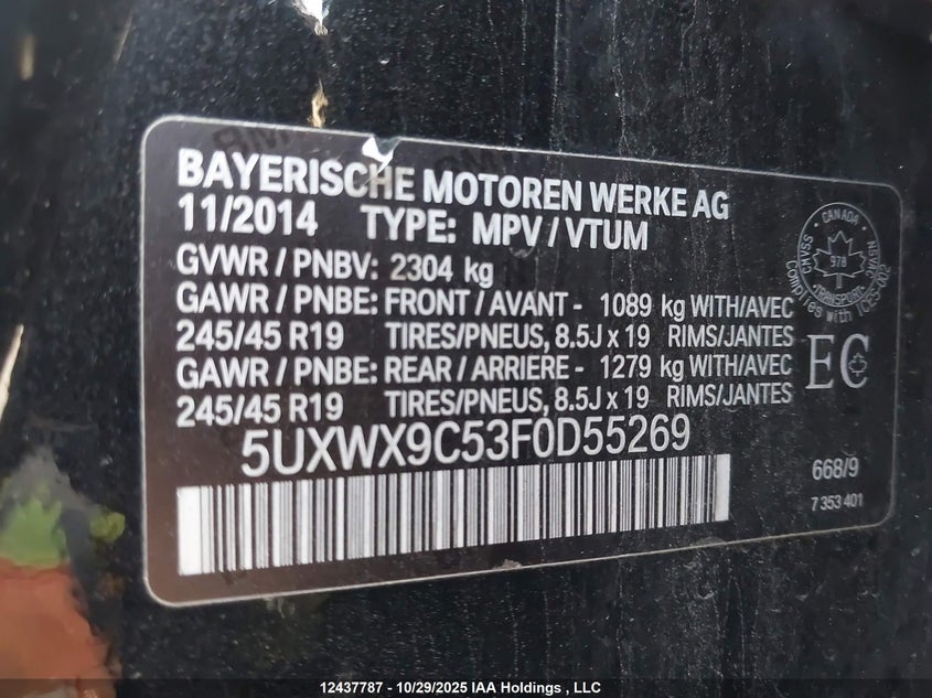 5UXWX9C53F0D55269 2015 BMW X3 photo no. 18