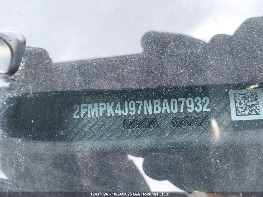 2022 Ford Edge St Line VIN: 2FMPK4J97NBA07932 Lot: 12437926