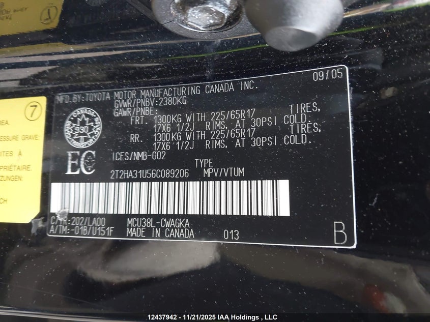 2006 Lexus Rx 330 VIN: 2T2HA31U56C089206 Lot: 12437942