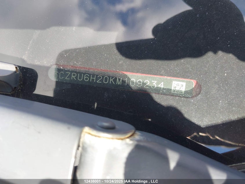 3CZRU6H20KM109234 2019 HONDA HR-V photo no. 19