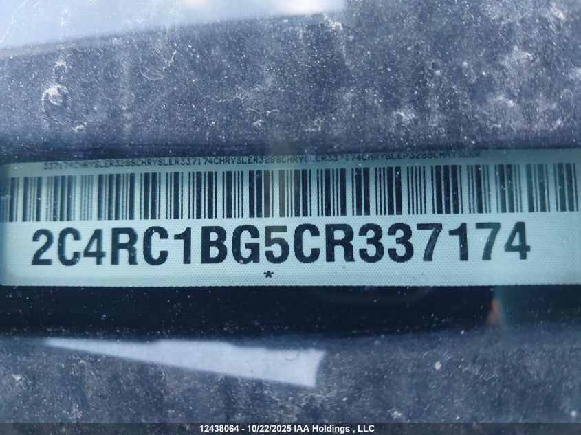 2012 Chrysler Town & Country Touring VIN: 2C4RC1BG5CR337174 Lot: 12438064