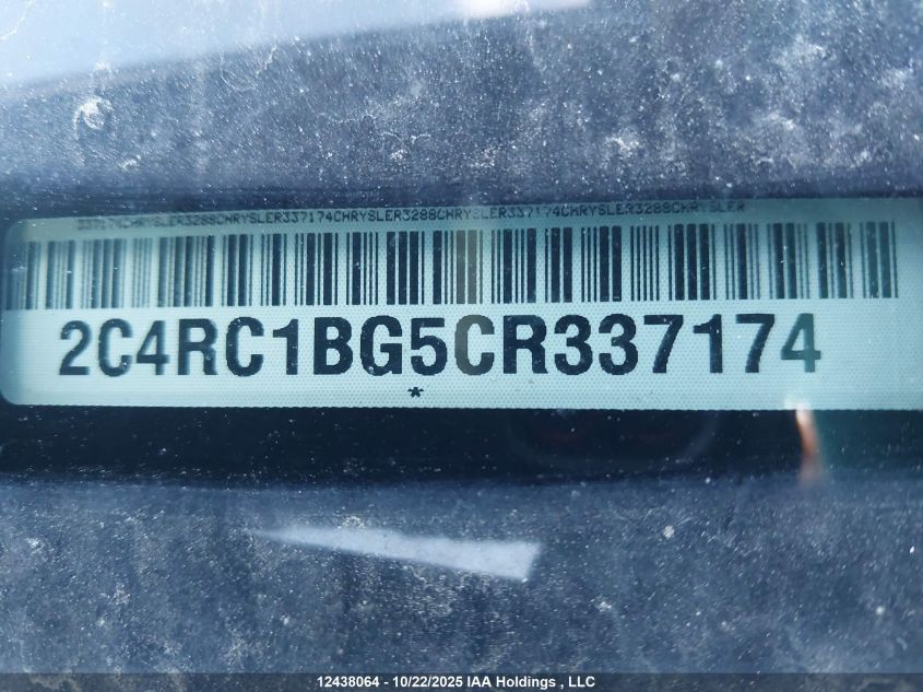2012 Chrysler Town & Country Touring VIN: 2C4RC1BG5CR337174 Lot: 12438064