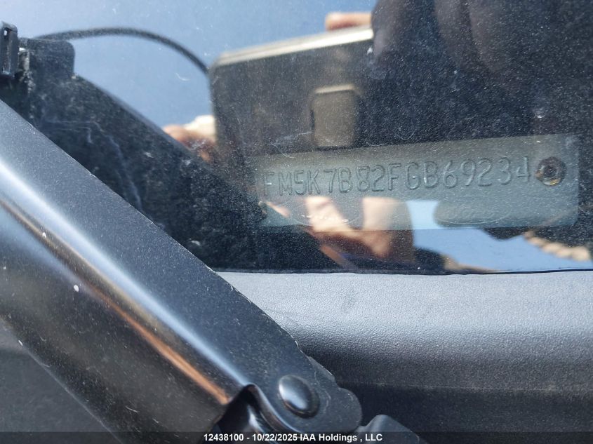 2015 Ford Explorer VIN: 1FM5K7B82FGB69234 Lot: 12438100