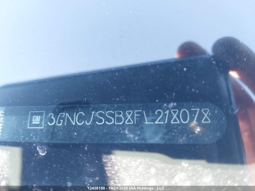 2015 Chevrolet Trax 2Lt VIN: 3GNCJSSB8FL218078 Lot: 12438150