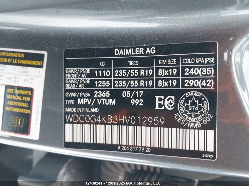 WDC0G4KB3HV012959 2017 MERCEDES-BENZ GLC photo no. 9
