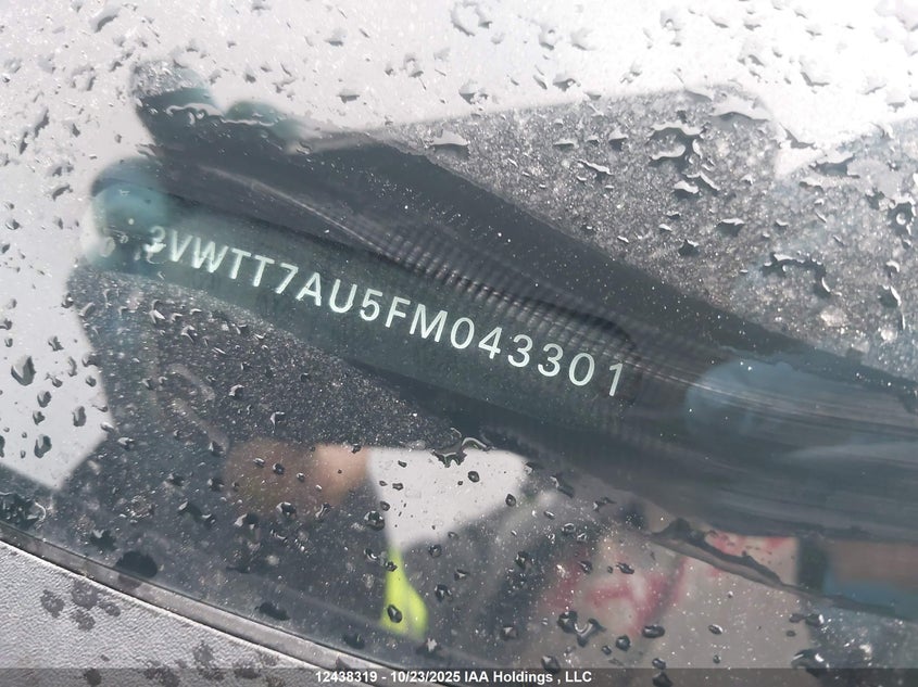 2015 Volkswagen Gti VIN: 3VWTT7AU5FM043301 Lot: 12438319