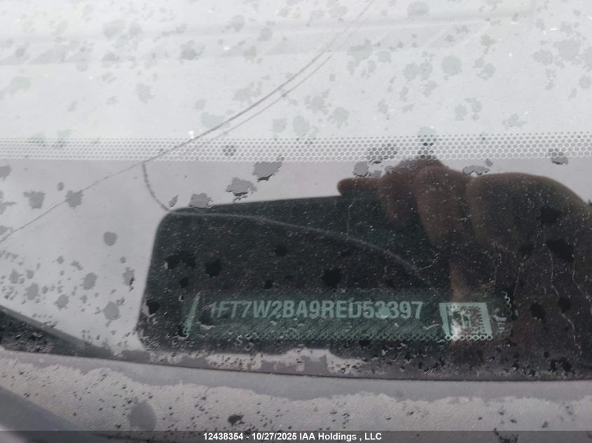 2024 Ford F250 Super Duty VIN: 1FT7W2BA9RED53397 Lot: 12438354