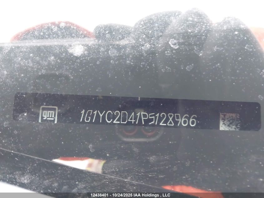 2023 Chevrolet Corvette VIN: 1G1YC2D41P5128966 Lot: 12438401