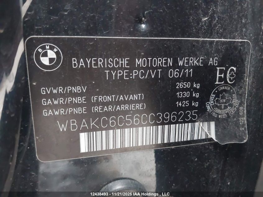 2012 BMW Alpina B7 xDrive VIN: WBAKC6C56CC396235 Lot: 12438493