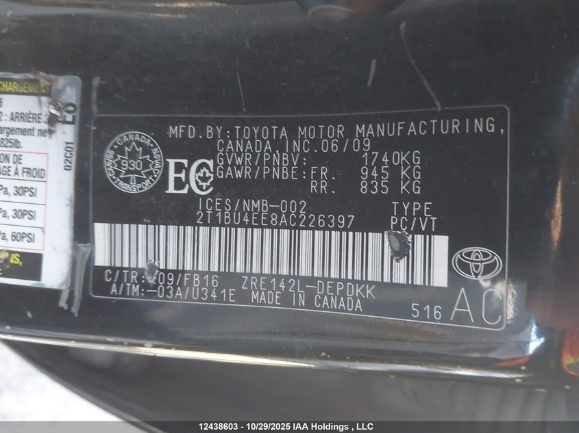 2T1BU4EE8AC226397 2010 TOYOTA COROLLA photo no. 18