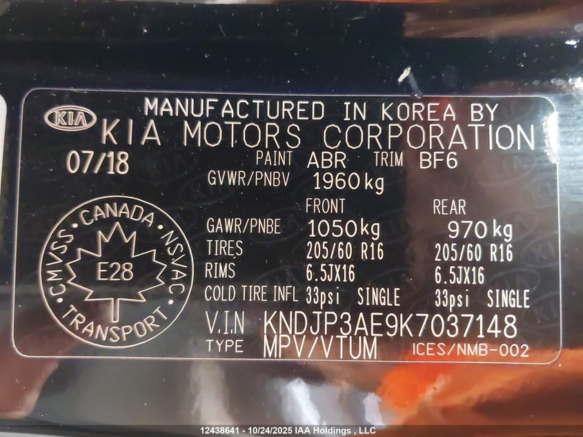 KNDJP3AE9K7037148 2019 KIA SOUL EV photo no. 19
