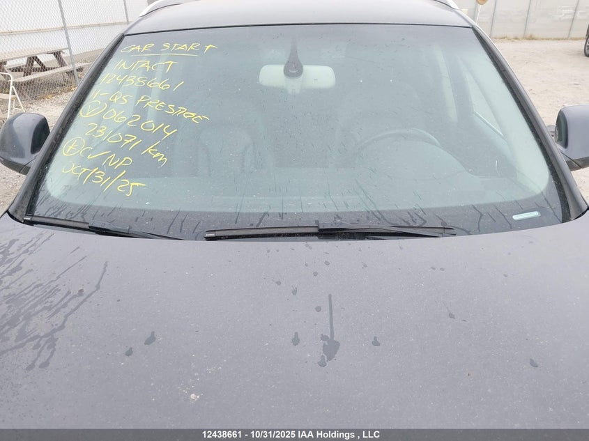 2011 Audi Q5 Prestige VIN: WA1VFCFP9BA062014 Lot: 12438661