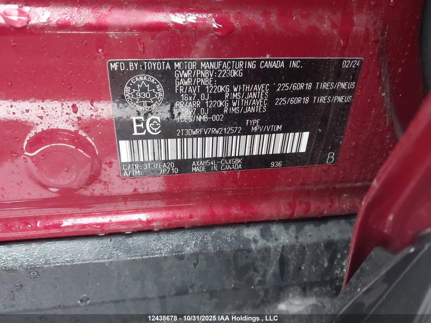 2T3DWRFV7RW212572 2024 TOYOTA RAV 4 photo no. 9