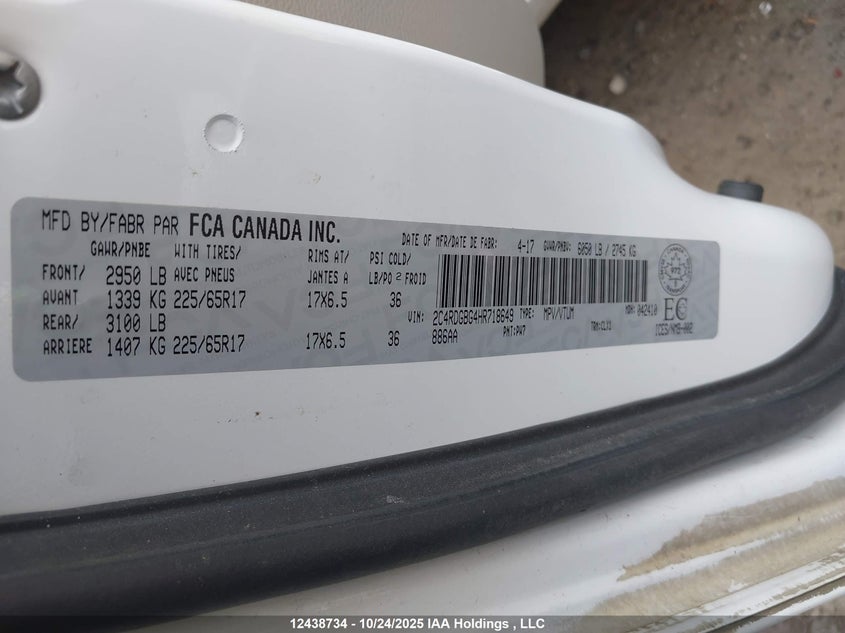 2C4RDGBG4HR718649 2017 DODGE CARAVAN photo no. 9