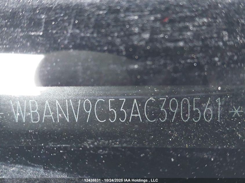 2010 BMW 535I xDrive VIN: WBANV9C53AC390561 Lot: 12438831