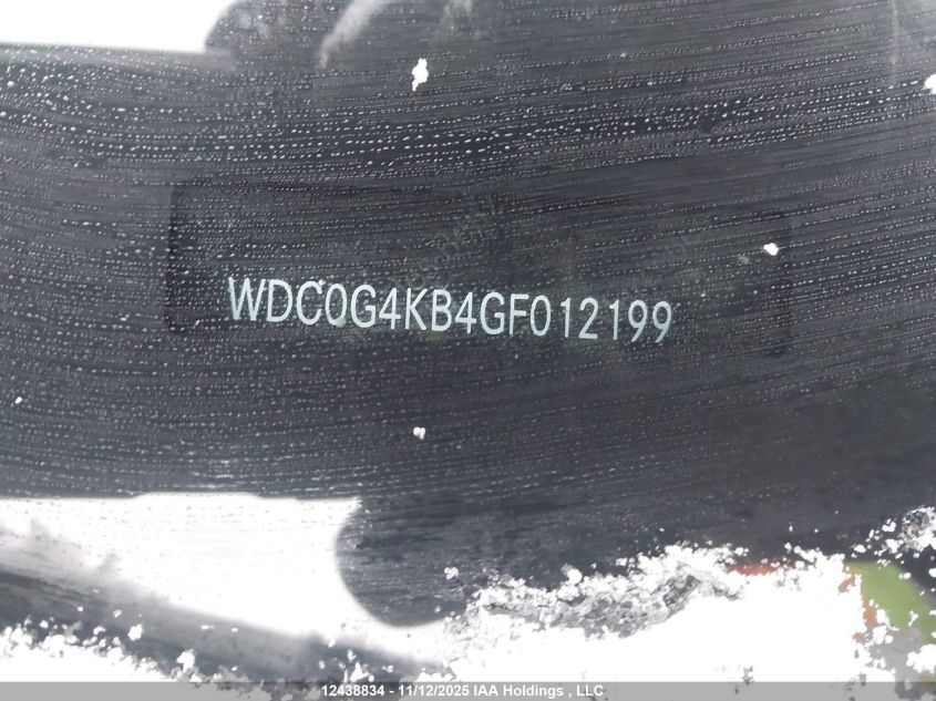 2016 Mercedes-Benz Glc 300 4Matic VIN: WDC0G4KB4GF012199 Lot: 12438834