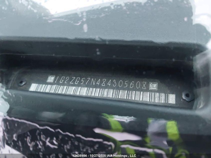 2008 Pontiac G6 Se VIN: 1G2ZG57N484305608 Lot: 12438984