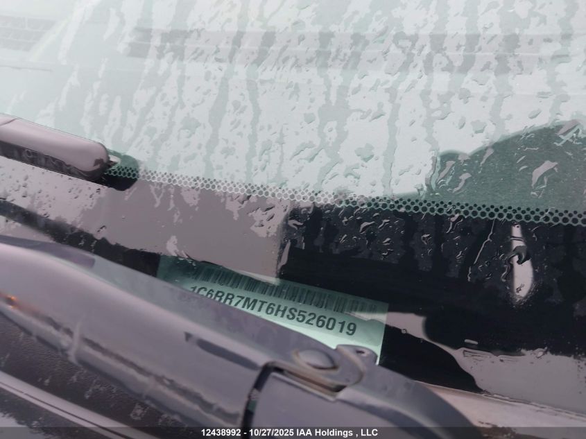 2017 Ram 1500 Sport VIN: 1C6RR7MT6HS526019 Lot: 12438992