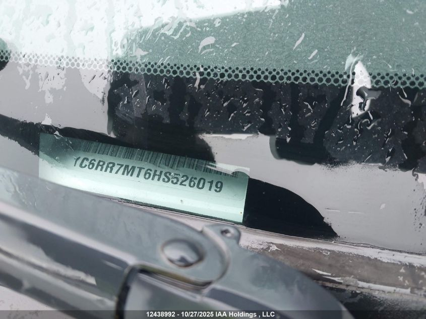 2017 Ram 1500 Sport VIN: 1C6RR7MT6HS526019 Lot: 12438992