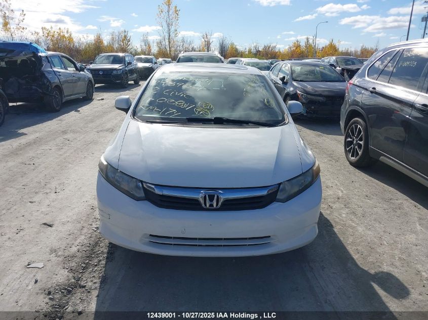 2012 Honda Civic Ex 4Dr VIN: 2HGFB2F56CH008317 Lot: 12439001