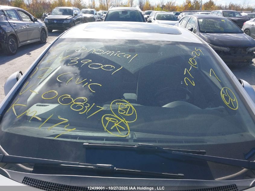 2012 Honda Civic Ex 4Dr VIN: 2HGFB2F56CH008317 Lot: 12439001