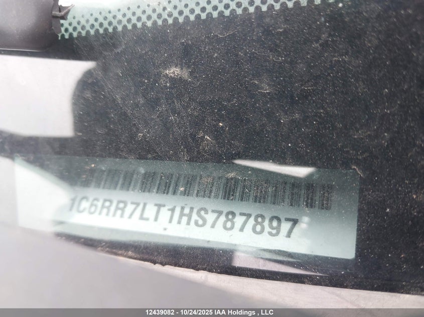 2017 Ram 1500 Slt VIN: 1C6RR7LT1HS787897 Lot: 12439082