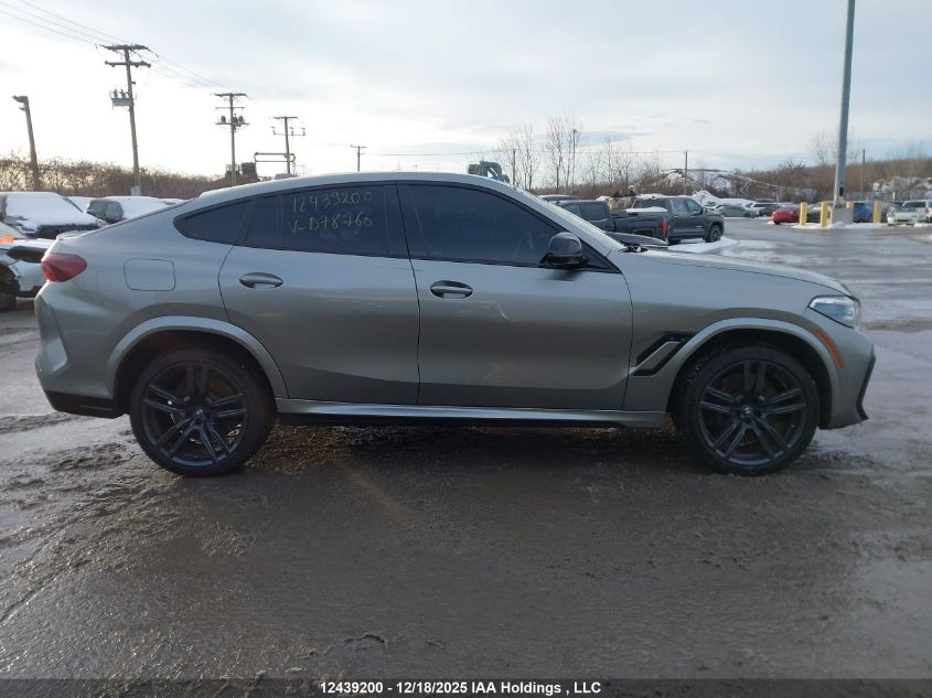 2021 BMW X6 M/M Competition VIN: 5YMCY0C08M9D78760 Lot: 12439200
