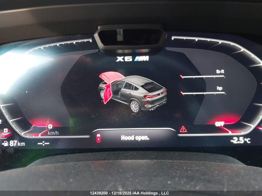 2021 BMW X6 M/M Competition VIN: 5YMCY0C08M9D78760 Lot: 12439200