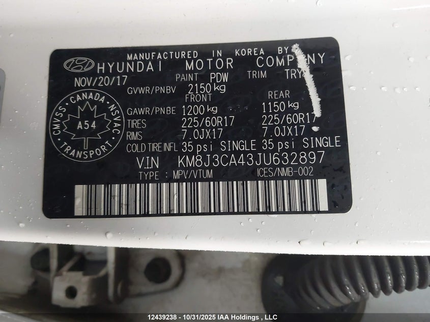 KM8J3CA43JU632897 2018 HYUNDAI TUCSON photo no. 19